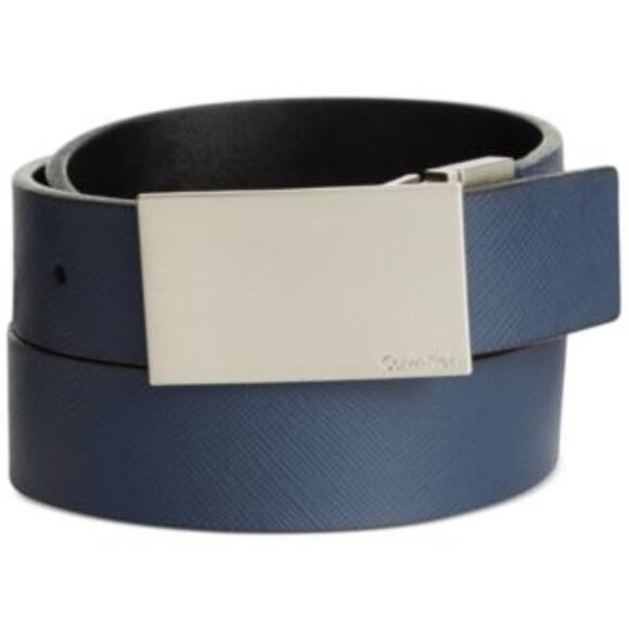 Calvin Klein Saffiano Leather Reversible Belt NWT - Picture 2 of 5